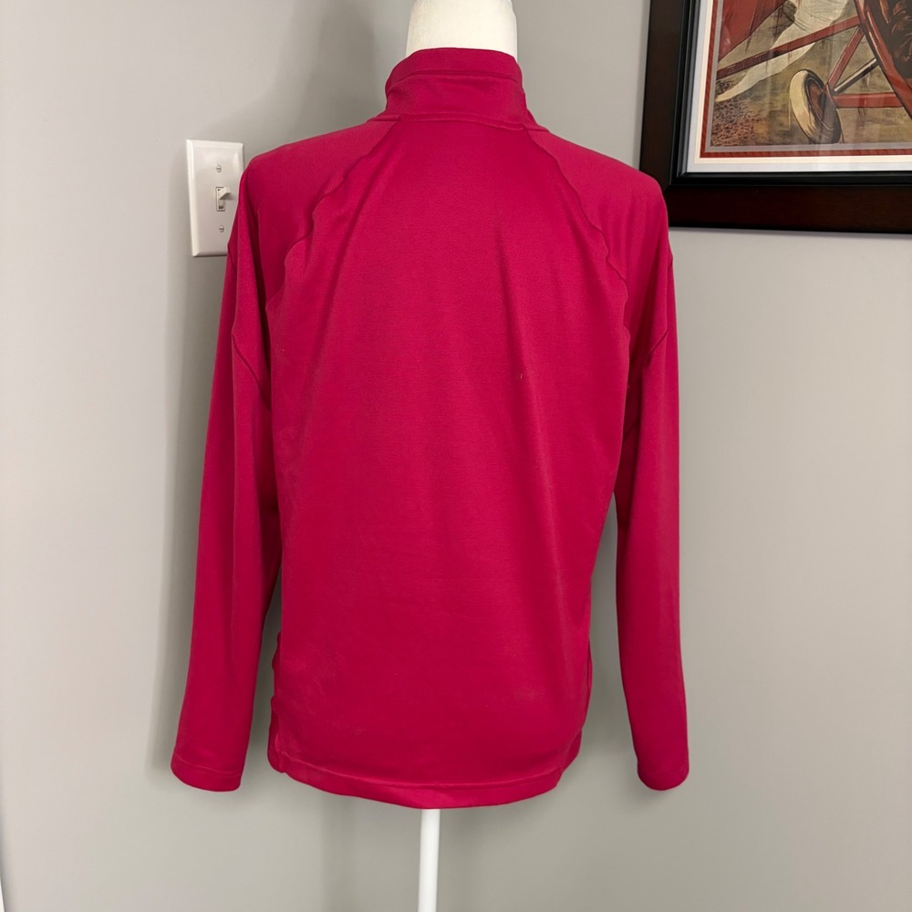 Koppen Womens Quarter Zip Performance Pullover Pink Long Sleeve Top WOA1022 L - Picture 4 of 6